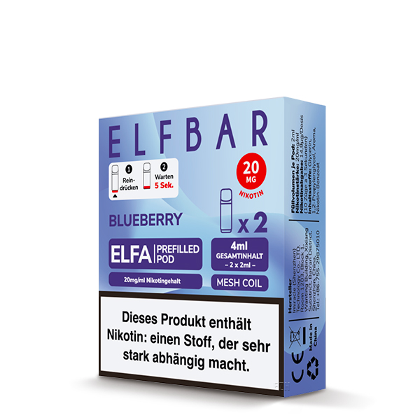 ELFBAR Elfa Pod Blueberry Packaging