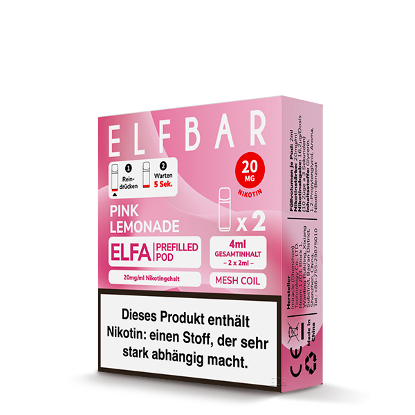 ELFBAR Elfa Pod Pink Lemonade Packaging