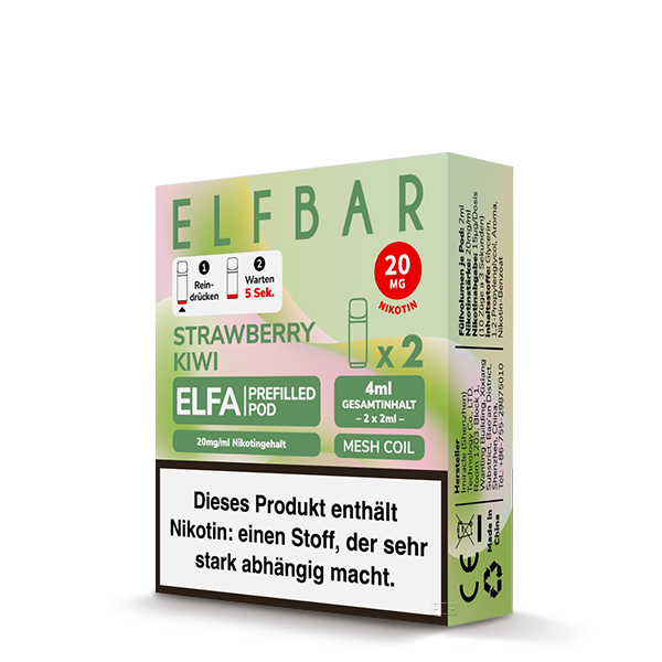 ELFBAR Elfa Pod Strawberry Kiwi Packaging